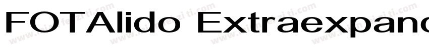FOTAlido ExtraexpandedRegular字体转换